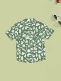 Boy Half Shirt Flower Orchid