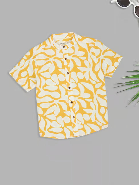 Boy Half Shirt Flower Cool