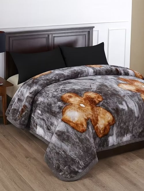 Velvet Fur Flannel AC Blanket Double Bed Winter Blanket