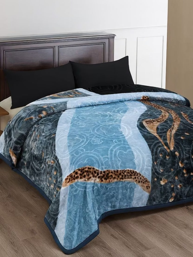 Velvet Fur Flannel AC Blanket Double Bed Winter Blanket